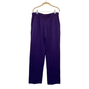 St. John Collection by Marie Gray purple knit wide leg pants
